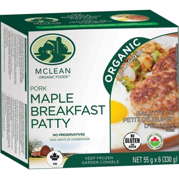 Maple breakfast patty, pork-1