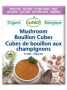 bouillon, mushrooms in cubes 